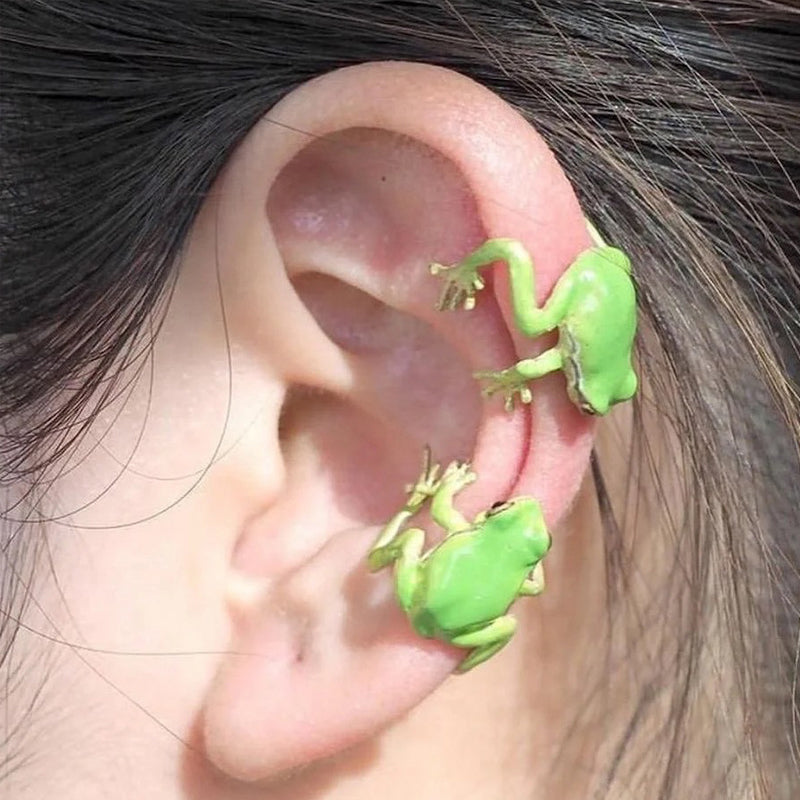 Latest-tree Frog Ring & Earrings