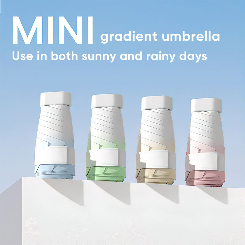 Mini Travel Size Rain Sun Umbrella