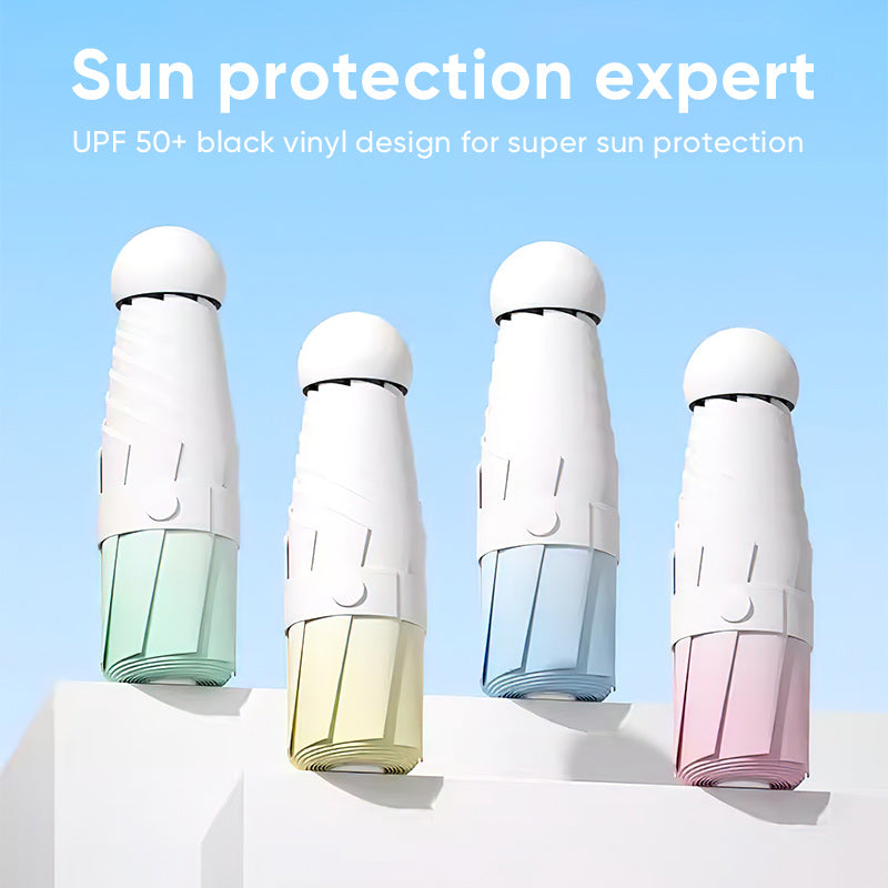 Mini Travel Size Rain Sun Umbrella