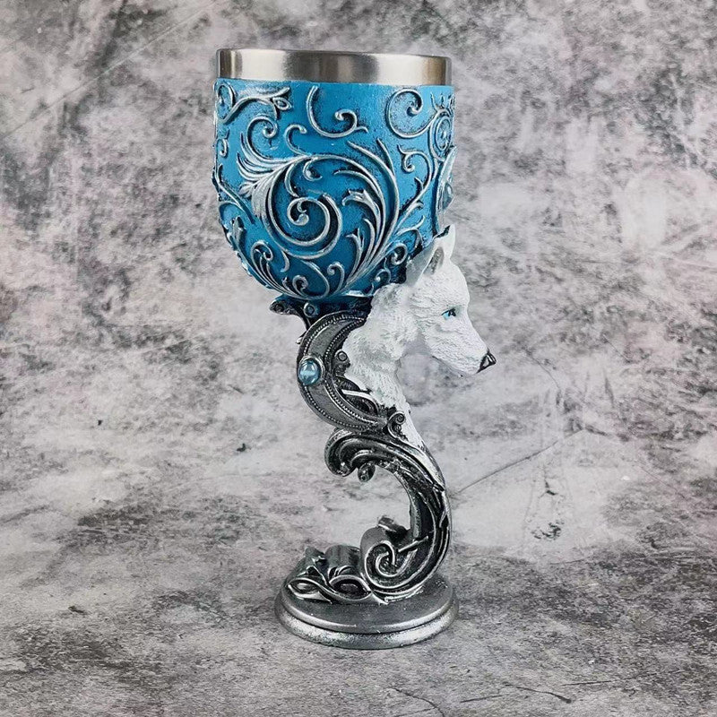 3D carved vintage Champagne Glass