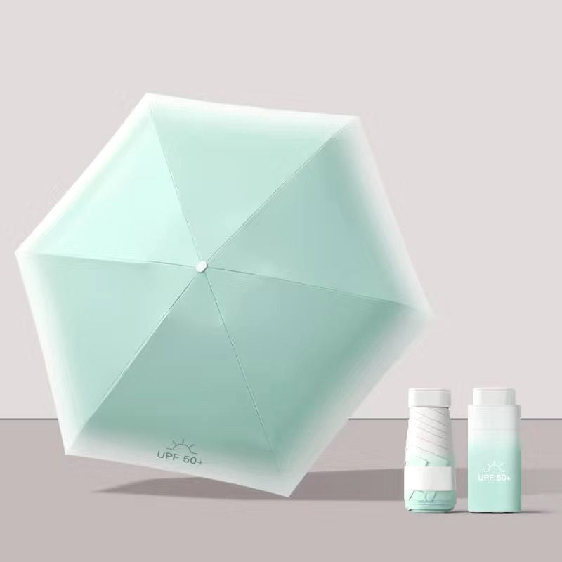 Mini Travel Size Rain Sun Umbrella