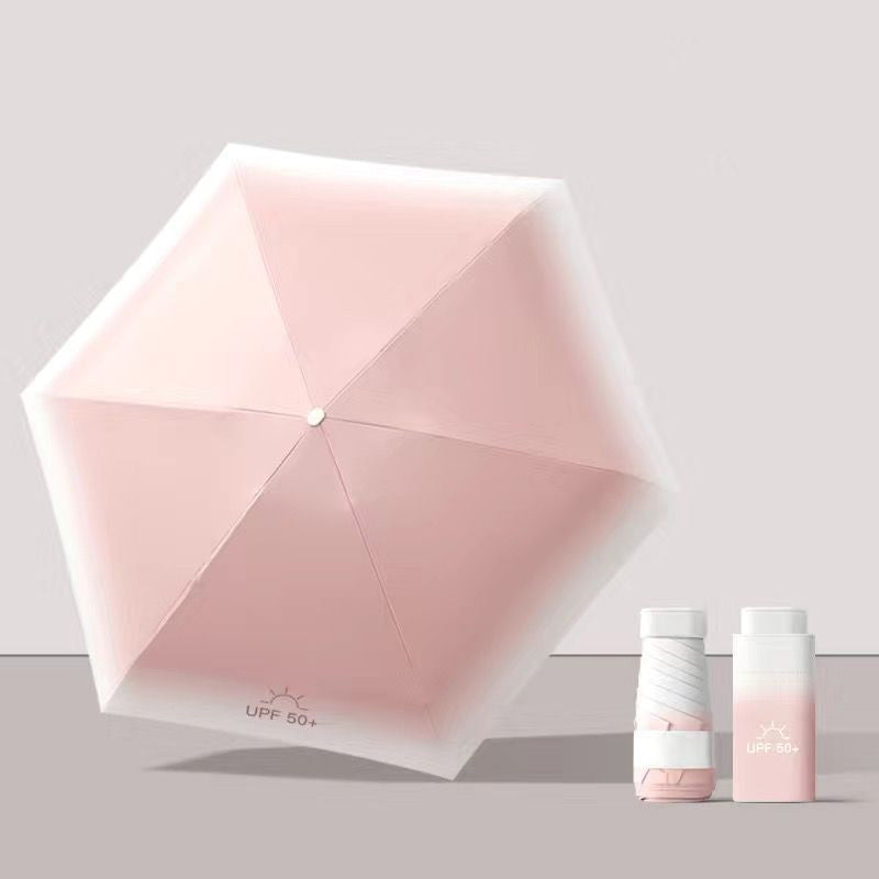 Mini Travel Size Rain Sun Umbrella